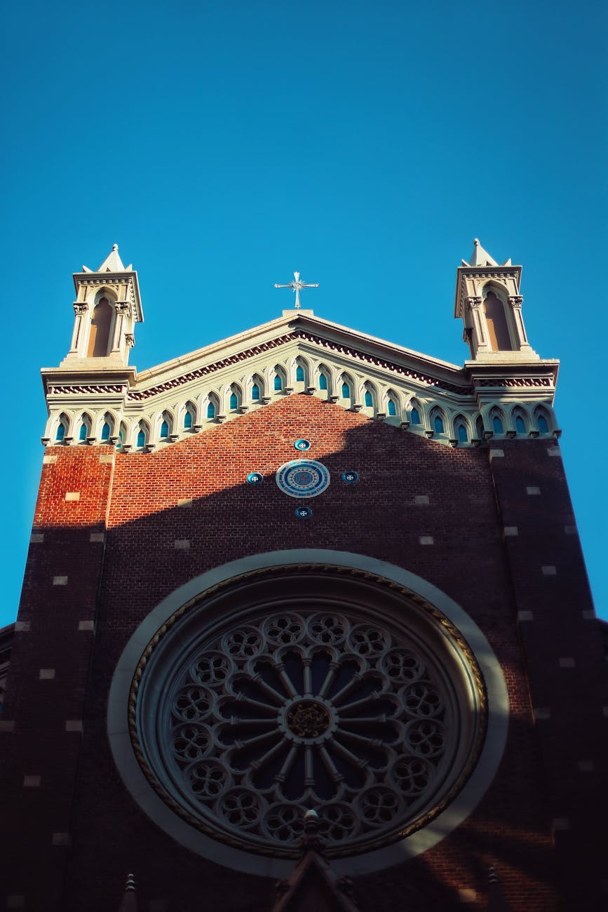 church under blue sky